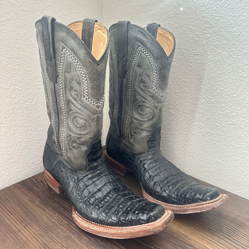 Los Altos boots western wear genuine crocodile boots size 8